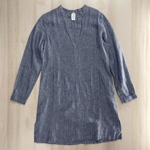 NUTHATCH Maine striped lagenlook linen striped tunic dress medium Anthropologie
